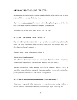 e commerce project report,E-Commerce,Eshop,report | PDF