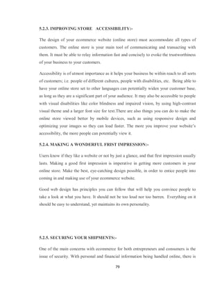 e commerce project report,E-Commerce,Eshop,report | PDF