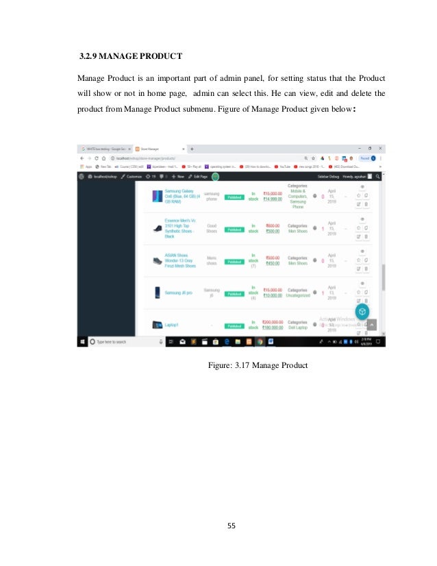 e commerce project report,ECommerce,Eshop,report