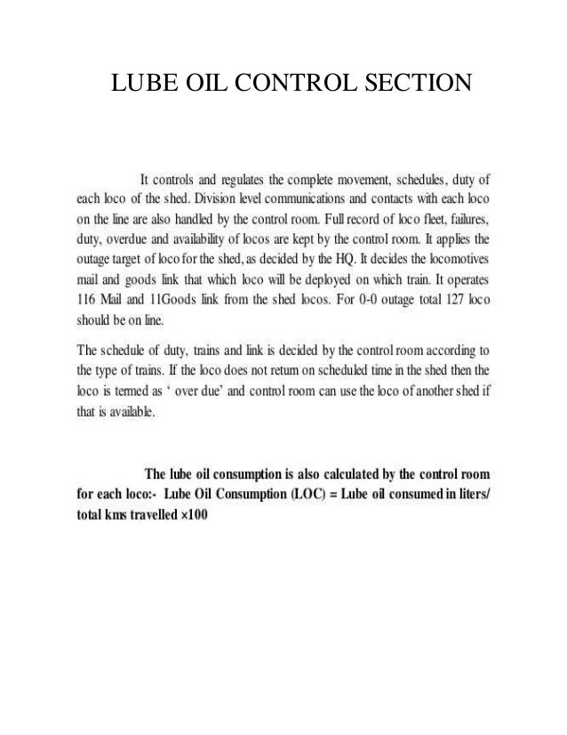 INDUSTRIAL TRAINING REPORT ON DIESEL LOCOMOTIVE TECHNOLOGY REPORT 201… INDUSTRIAL TRAINING REPORT ON DIESEL LOCOMOTIVE TECHNOLOGY REPORT 201…