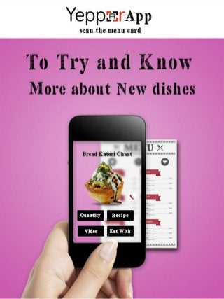 Yeppar Introducing Augmented Reality In Restaurant Menu Cards