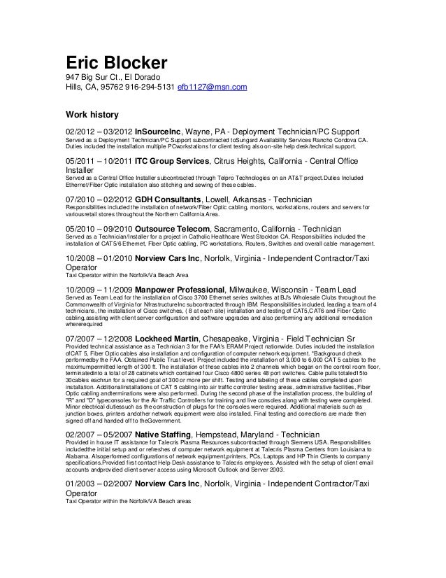 resume december 2012