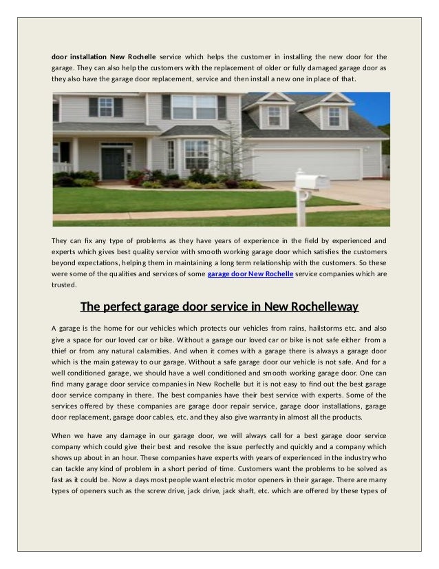 Best Garage Door Repair Service In New Rochelle