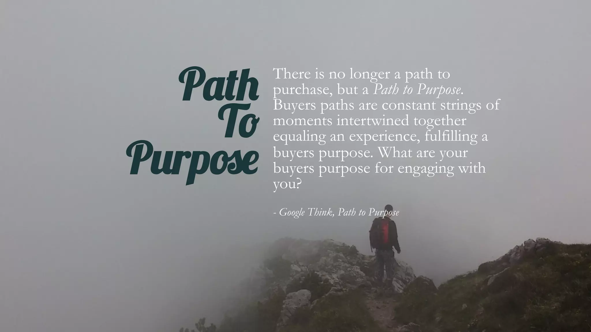 Heuristic
Behaviors
heu·ris·tic: Enabling a person to
discover or learn something for
themselves.
A consumer can determine if
there is value in a web experience
with in 1/20 of a second. If it is
not valuable then they leave. On
average a person only stays on 1.7
pages of a website Nobody taught
consumers how to search, how to
use email, or use Facebook. They
learned on their own.
- Cliff Seal 2015
	
  
 