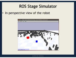 (C)2016 Roi Yehoshua
ROS Stage Simulator
• In perspective view of the robot
 