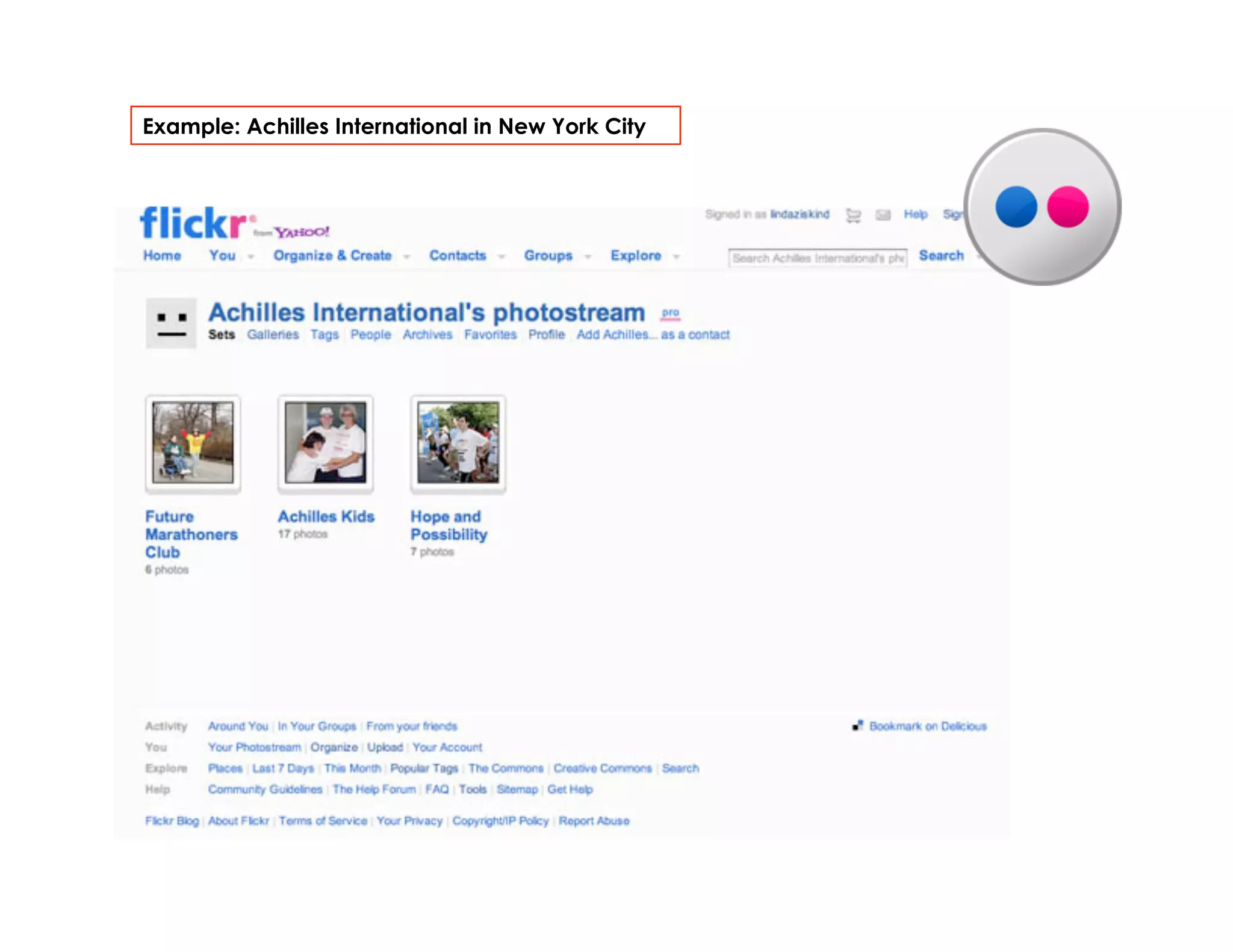 Example: Achilles International in New York City
 