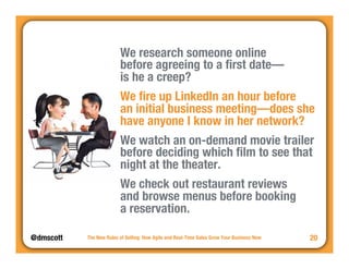 @dmscott 
We research someone online " 
before agreeing to a first date—" 
is he a creep? 
We fire up LinkedIn an hour bef...