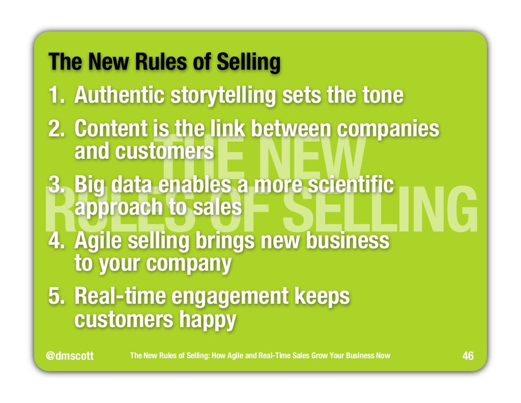 The New Rules of Selling
