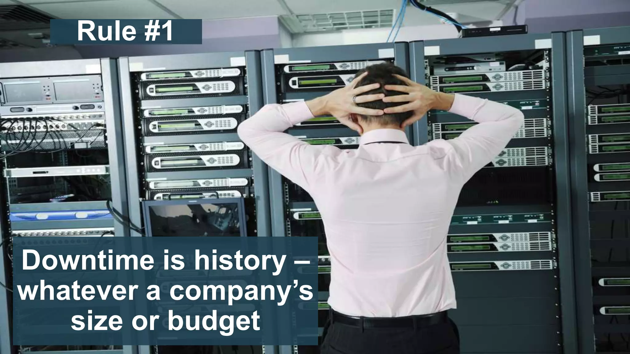 © 2016 Unitrends 11
Downtime is history –
whatever a company’s
size or budget
Rule #1
 
