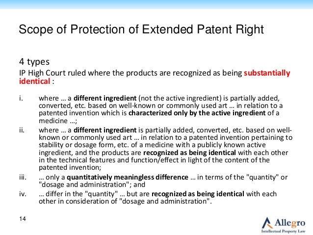 New ruling on scope of extended patent rights in japan