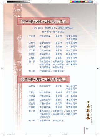 13
!" !"
!"
!" !"
!"
!" !"
!" !"
!" !"
!"# !"
!"# !"# !"
!"
!"
(2003-2004) !(2003-2004) !
! !"# !" BBM
! !"
!" !"
!"
!" !"
!"
!" !"
!" !"
!" !"
!"# !"# !"
!"# !"# !"
!"
!"# !"
13
(2005-2006) !(2005-2006) !
CastingA4Final 6/11/07, 7:33 AM13
 