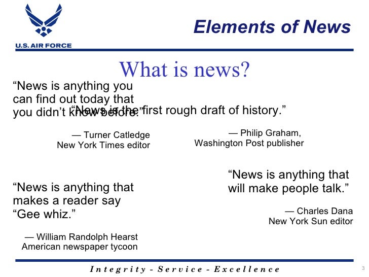 elements of news