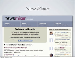 NewsMixer




Saturday, November 7, 2009
 