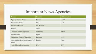 News Agencies