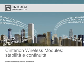 Cinterion Wireless Modules: stabilità e continuità 
