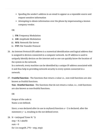 CBSE Class 12 Computer Science(083) Sample Question Paper 2020-21