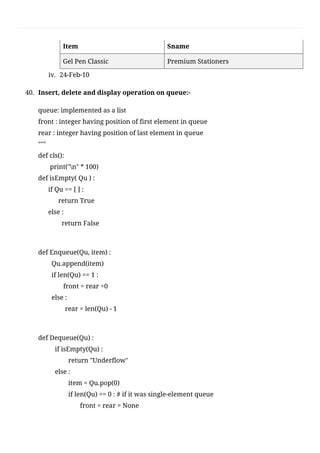 CBSE Class 12 Computer Science(083) Sample Question Paper 2020-21
