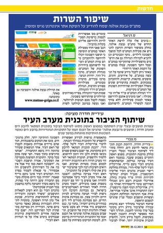 10
‫חדשות‬
30.12.2015
‫האתר‬ ‫לרשת‬ ‫עלה‬ ‫אלו‬ ‫בימים‬
,‫אולגה‬ ‫גבעת‬ ‫מתנ"ס‬ ‫של‬ ‫החדש‬
‫להנ‬ ‫והרצון‬ ‫השרות‬ ‫משיפור‬ ‫כחלק‬‫כ‬
‫תושבי‬ ‫לכל‬ ‫המתנ"ס‬ ‫פעילות‬ ‫את‬ ‫גיש‬
‫וכן‬ ‫ומבוגרים‬ ‫נוער‬ , ‫לילדים‬ ‫השכונה‬
‫הרש‬ ‫את‬ ‫גם‬ ‫הגדולה‬ ‫לקהילה‬ ‫להביא‬‫כ‬
‫במתנ"ס‬ ‫שהתקיימו‬ ‫מהפעילויות‬ ‫מים‬
‫במתנ"ס‬ ‫עמלו‬ ,‫השכונה‬ ‫רחבי‬ ‫ובכל‬
‫הייחודי‬ ‫האתר‬ ‫הקמת‬ ‫על‬
‫הנ‬ ‫על‬ ‫שוטף‬ ‫מידע‬ ‫לקבל‬ ‫ניתן‬ ‫באתר‬‫כ‬
,‫חוגים‬ ,‫אירועים‬ ‫על‬ ,‫במתנ"ס‬ ‫עשה‬
‫להתעדכן‬ ,‫קייטנות‬ ,‫סדנאות‬ ,‫מופעים‬
‫שונים‬ ‫בתיעודים‬ ‫ולצפות‬ ,‫במבזקים‬
‫השונות‬ ‫שהיחידות‬ ‫הפעילויות‬ ‫משלל‬
.‫מקיימות‬ ‫המתנ"ס‬ ‫של‬
‫בו‬ ‫אליהו‬ ‫עו"ד‬ ‫המתנ"ס‬ ‫הנהלת‬ ‫יו"ר‬‫כ‬
‫להירשם‬ ‫אתכם‬ ‫מזמינים‬ ‫"אנו‬ : ‫סקילה‬
‫צורך‬ ‫ללא‬ ‫פעילויות‬ ‫למגוון‬ ‫באתר‬
‫לרשותכם‬ .‫המתנ"ס‬ ‫למשרדי‬ ‫הגעה‬
‫אפשרויות‬ '‫מס‬ ‫עומדים‬
‫הפעי‬ ‫ברשימת‬ ‫לצפות‬‫כ‬
‫אליהם‬ ‫ולהירשם‬ ‫לויות‬
."‫מהבית‬ ‫בקלות‬
‫מפעילת‬ ‫חדד‬ ‫פאני‬ '‫הגב‬
‫הוסיפה‬ ‫במתנ"ס‬ ‫האתר‬
‫יוכלו‬ ‫השכונה‬ ‫תושבי‬ ‫כי‬
‫מי‬ ‫ולהתעדכן‬ ‫להיחשף‬
‫העו‬ ‫המתנ"ס‬ ‫צוות‬ ‫הם‬‫כ‬
‫ביחידות‬ ‫לרשותכם‬ ‫מד‬
:‫המתנ"ס‬ ‫של‬ ‫השונות‬
‫מרכז‬ ,‫המתנ"ס‬ ‫מנהלת‬
,‫הנוער‬ ‫יחידת‬ ,‫הרך‬ ‫גיל‬
‫מועדון‬ ,‫צעירים‬ ‫מרכז‬
‫פעילויות‬ ,‫מבוגרים‬
‫הנהלת‬ ,‫ותרבות‬ ‫ספורט‬
,‫ההנהלה‬ ‫ויו"ר‬ ‫המתנ"ס‬
‫באירועים‬‫צפייה‬.‫ההנהלה‬‫חברי‬‫שמות‬
.‫בשכונה‬ ‫שהתרחשו‬ ‫קהילתיים‬
,‫לניוזלטר‬ ‫תגובות‬ ‫מכם‬ ‫לקבל‬ ‫נשמח‬
‫לשרת‬ ‫יכולתנו‬ ‫במיטב‬ ‫נעשה‬ ‫ואנו‬
‫גם‬ ‫והסביבה‬ ‫אולגה‬ ‫גבעת‬ ‫קהילת‬ ‫את‬
.‫באתר‬
:‫כתובתנו‬
www.matnas-golga.co.il
‫השרות‬ ‫שיפור‬
.‫ומזמין‬ ‫נגיש‬ ‫אינטרנט‬ ‫אתר‬ ‫השקת‬ ‫על‬ ‫להודיע‬ ‫שמח‬ ‫אולגה‬ ‫גבעת‬ ‫מתנ"ס‬
‫תו�כ‬ ‫הכנת‬ ‫היוזמת‬ ,‫חדרה‬ ‫עיריית‬
‫בתה‬ ‫החלה‬ ,‫הים‬ ‫לרובע‬ ‫מתאר‬ ‫נית‬‫כ‬
‫העניין‬ ‫ובעלי‬ ‫הציבור‬ ‫לשיתוף‬ ‫ליך‬
‫ראשון‬ ‫מפגש‬ .‫התוכנית‬ ‫מהכנת‬ ‫כחלק‬
‫ראש‬ ‫במעמד‬ ,‫שעבר‬ ‫בשבוע‬ ‫התקיים‬
‫ובהשתתפות‬ ,‫גנדלמן‬ ‫צביקה‬ ‫העיר‬
‫אדריכלית‬ ,‫גרייף‬ ‫נועם‬ ‫העיר‬ ‫מהנדס‬
‫מחלקת‬ ‫מנהלת‬ ,‫שלף-דורי‬ ‫ליטל‬ ‫העיר‬
‫אליסיה‬ ‫העיר‬ ‫מהנדס‬ ‫וסגנית‬ ‫רישוי‬
"‫"נחלים‬ ‫חברת‬ ‫מנכ"ל‬ ,‫רובינשטיין‬
,‫כחלון‬ ‫מתניה‬ ‫עו"ד‬ ‫חדרה‬ ‫לתיירות‬
‫ומנהלי‬ ‫הים‬ ‫רובע‬ ‫תוכנית‬ ‫אדריכלי‬
-‫בן‬ ‫ואוהד‬ ‫לייטסדורף‬ ‫טומי‬ ‫הפרויקט‬
,‫גרינשטיין‬ ‫דפנה‬ ‫הנוף‬ ‫אדריכלית‬ ,‫דיין‬
,‫אנדריאה‬ ‫אלביר‬ '‫אינג‬ ‫התחבורה‬ ‫יועץ‬
,‫התכנון‬ ‫ומחלקת‬ ‫ההנדסה‬ ‫אגף‬ ‫צוות‬
‫שהגיעו‬ ‫עניין‬ ‫ובעלי‬ ‫תושבים‬ ‫ועשרות‬
.‫הראשון‬ ‫למפגש‬
‫מהנחת‬ ‫יוצא‬ ‫בתהליך‬ ‫הציבור‬ ‫שיתוף‬
‫מקומי‬ ‫וידע‬ ‫מידע‬ ‫שלציבור‬ ‫עבודה‬
‫השי‬ ‫תהליך‬ .‫לתכנון‬ ‫מהותי‬ ‫ערך‬ ‫בעל‬‫כ‬
‫לפעול‬ ‫התכנון‬ ‫לצוות‬ ‫מאפשר‬ ‫תוף‬
‫ולהפיק‬ ,‫חיוני‬ ‫מידע‬ ‫לקבל‬ ,‫בשקיפות‬
‫לציבור‬ ‫ואילו‬ ,‫יותר‬ ‫איכותית‬ ‫תוכנית‬
‫ואפשרות‬ ‫למידע‬ ‫נגישות‬ ‫מתאפשרת‬
.‫הכנתה‬ ‫במהלך‬ ‫התוכנית‬ ‫על‬ ‫להשפיע‬
-‫שלף‬ ‫ליטל‬ ‫העיר‬ ‫אדריכלית‬ ‫לדברי‬
‫לרובע‬ ‫המתאר‬ ‫תוכנית‬ ‫"הכנת‬ ,‫דורי‬
‫שטרם‬ ‫נושאים‬ ‫ישנם‬ ‫אך‬ ,‫מתקדמת‬ ‫הים‬
,‫להיפגש‬ ‫הזמן‬ ‫זהו‬ ‫ולכן‬ ‫סופית‬ ‫גובשו‬
‫לא‬ ‫המתאר‬ ‫תוכנית‬ .‫ולהשפיע‬ ‫ללמוד‬‫כ‬
‫ייחודית‬ ‫הזדמנות‬ ‫היא‬ ‫חדרה‬ ‫מערב‬ ‫זור‬
‫ואנו‬ ,‫וצרכים‬ ‫מטרות‬ ‫מגוון‬ ‫לממש‬
‫יש‬ ‫שהציבור‬ ‫לכך‬ ‫רבה‬ ‫חשיבות‬ ‫רואים‬‫כ‬
  ."‫התוכנית‬ ‫על‬ ‫וישפיע‬ ‫קולו‬ ‫את‬ ‫מיע‬
‫"הצבנו‬ :‫גנדלמן‬ ‫צביקה‬ ‫העיר‬ ‫ראש‬
‫אסטרטגי‬ ‫כיעד‬ ‫העיר‬ ‫מערב‬ ‫אזור‬ ‫את‬
‫יוזמות‬ ‫עם‬ ‫יחד‬ ‫כי‬ ‫צופים‬ ‫ואנו‬ ‫לחדרה‬
‫מערב‬ ‫יהפוך‬ ,‫מובילים‬ ‫שאנו‬ ‫נוספות‬
‫האטרקטיביים‬ ‫האזורים‬ ‫לאחד‬ ‫חדרה‬
‫והנ‬ ‫הקרבה‬ ‫מבחינת‬ ‫גם‬ ,‫בישראל‬‫כ‬
‫לכיוון‬ ‫מרכזיים‬ ‫תנועה‬ ‫לצירי‬ ‫גישות‬
‫איכות‬ ‫מבחינת‬ ‫גם‬ ,‫צפון‬ ‫ולכיוון‬ ‫דרום‬
‫הים‬ ‫ליד‬ ‫מגורים‬ ‫מבחינת‬ ‫וגם‬ ,‫החיים‬
‫כנס‬ ,‫כך‬ ‫בתוך‬ ."‫יחסית‬ ‫נוחים‬ ‫במחירים‬
‫סימני‬ ‫מעט‬ ‫לא‬ ‫אחריו‬ ‫גרר‬ ‫התושבים‬
‫תו‬ .‫תושבים‬ ‫של‬ ‫רבות‬ ‫ותלונות‬ ‫שאלה‬‫כ‬
‫הכנס‬ ‫אל‬ ‫שהגיעו‬ ‫אולגה‬ ‫מגבעת‬ ‫שבים‬
‫ברובע‬ ‫הגרנדיוזיות‬ ‫התוכניות‬ ‫על‬ ‫זעמו‬
‫מצב‬ ‫על‬ ‫בשיחות‬ ‫המיעוט‬ ‫לעומת‬ ,‫הים‬
‫מהנוכ‬ ‫חלק‬ .‫יותר‬ ‫הוותיקה‬ ‫השכונה‬‫כ‬
‫תוך‬ ,‫בהפגנתיות‬ ‫המקום‬ ‫את‬ ‫עזבו‬ ,‫חים‬
‫לעברו‬ ‫כואבות‬ ‫אמירות‬ ‫מיידים‬ ‫שהם‬
‫שעורר‬ ‫הנושאים‬ ‫אחד‬ .‫העיר‬ ‫ראש‬ ‫של‬
‫"אנחנו‬ .‫התחבורה‬ ‫נושא‬ ‫היה‬ ‫מהומה‬
‫פקק‬ ‫שעה‬ ‫חצי‬ .‫מצור‬ ‫בתוך‬ ‫מרגישים‬
‫מעמיקה‬ ‫המוצגת‬ ‫התוכנית‬ .‫בוקר‬ ‫בכל‬
‫השכו‬ ‫תושבת‬ ‫אמרה‬ ,"‫הפקקים‬ ‫את‬‫כ‬
‫אין‬ ‫אבל‬ ‫עיר‬ ‫כמו‬ ‫הזאת‬ ‫"השכונה‬ .‫נה‬
‫וזה‬ ‫לתושבים‬ ‫השירותים‬ ‫כל‬ ‫את‬ ‫בה‬
‫בפרץ‬ ‫לעמוד‬ ‫שנאלץ‬ ‫מי‬ ."‫אבסורד‬
‫גרייף‬ ‫נועם‬ '‫אינג‬ ‫העיר‬ ‫המהנדס‬ ‫היה‬
‫מעו‬ ‫סובלת‬ ‫היום‬ ‫כבר‬ ‫"חדרה‬ :‫שאמר‬‫כ‬
.‫נפתית‬ ‫עיר‬ ‫היותה‬ ‫עקב‬ ‫תחבורה‬ ‫מס‬
‫בחשבון‬ ‫נלקח‬ ‫התנועה‬ ‫מערך‬ ‫נושא‬ ‫כל‬
"‫שמקודמת‬ ‫תכנית‬ ‫בכל‬
‫לשאלות‬ ‫השיב‬ ‫הוא‬ ‫גם‬ ‫העיר‬ ‫מהנדס‬
‫והעירייה‬ ‫השיכון‬ ‫"משרד‬ :‫התושבים‬
‫שכונת‬ .‫עירונית‬ ‫להתחדשות‬ ‫פועלים‬
‫לת‬ ‫בתקווה‬ ,‫ראשונה‬ ‫תהיה‬ ‫כהן‬ ‫אלי‬‫כ‬
‫מדובר‬ ‫כאשר‬ 2016‫ב‬ ‫העבודות‬ ‫חילת‬
‫בת‬ ‫מסייעת‬ ‫רק‬ ‫העירייה‬ .‫פרטי‬ ‫ביזם‬‫כ‬
‫עוד‬ ‫ישנם‬ .‫הזה‬ ‫הפרויקט‬ ‫לכל‬ ‫שתית‬
‫עירונית‬ ‫להתחדשות‬ ‫אזורים‬ ‫ארבעה‬
‫הנחיות‬ ‫פי‬ ‫על‬ ‫אלה‬ ‫בימים‬ ‫שנבדקים‬
."‫העיר‬ ‫ראש‬
‫העיר‬ ‫מערב‬ ‫בתוכנית‬ ‫הציבור‬ ‫שיתוף‬
‫הים‬ ‫לרובע‬ ‫המתאר‬ ‫בתוכנית‬ ‫הציבור‬ ‫לשיתוף‬ ‫מסוגו‬ ‫ראשון‬ ‫במפגש‬ ‫השתתפו‬ ‫עניין‬ ‫ובעלי‬ ‫תושבים‬ ‫עשרות‬
‫כאשר‬ ‫הים‬ ‫ברובע‬ ‫הגרנדיוזיות‬ ‫התוכניות‬ ‫על‬ ‫זעמו‬ ‫הכנס‬ ‫אל‬ ‫שהגיעו‬ "‫אולגה‬ ‫מ"גבעת‬ ‫תושבים‬ | ‫חדרה‬ ‫ומערב‬
‫שנים‬ ‫במשך‬ ‫מוזנחות‬ ‫הוותיקות‬ ‫השכונות‬
‫מ.צברי‬
‫ס.דניאל‬
:‫מציגה‬ ‫חדרה‬ ‫עיריית‬
 