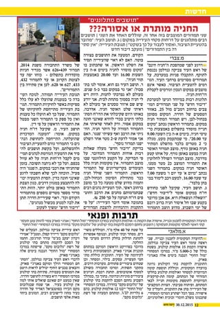 12
‫חדשות‬
30.12.2015
"‫חינם‬ ‫ה"חניה‬ ‫שמהפכת‬ ‫לפני‬ ‫ררגע‬
‫נכנסת‬ ‫גנדלמן‬ ‫צביקה‬ ‫העיר‬ ‫ראש‬ ‫של‬
‫על‬ ,‫במערכת‬ ‫פניות‬ ‫התקבלו‬ ,‫לתוקף‬
‫הגו‬ ,‫העיר‬ ‫ברחבי‬ ‫מסוימים‬ ‫תמרורים‬‫כ‬
‫אינם‬ ‫כאשר‬ ,‫הציבור‬ ‫להטעיית‬ ‫רמים‬
‫לקבלת‬ ‫וגורמים‬ ‫הנכון‬ ‫במקום‬ ‫מוצבים‬
.‫חניה‬ ‫דו"חות‬
‫למערכת‬ ‫הגיעו‬ ‫במיוחד‬ ‫רבות‬ ‫תלונות‬
‫המו‬ ‫תמרורים‬ ‫שני‬ ‫על‬ "‫חדש‬ ‫"דיבור‬‫כ‬
‫באזור‬ ,25 ‫מול‬ ‫רמב"ם‬ ‫ברחוב‬ ‫צבים‬
‫מסומן‬ ‫המקום‬ .‫חדרה‬ ‫של‬ ‫הטסטים‬
‫חניה‬ ‫המתיר‬ ‫תמרור‬ ‫ויש‬ ,‫בכחול-לבן‬
‫"מקום‬ ‫נכתב‬ ‫הראשון‬ ‫בתמרור‬ .‫במקום‬
‫כר‬ ‫באמצעות‬ ‫בתשלום‬ ‫מוסדר‬ ‫חנייה‬‫כ‬
9.00 ‫השעה‬ ‫בין‬ ‫א-ה‬ ‫בימים‬ ,‫חניה‬ ‫טיסי‬
‫מגלה‬ ,‫מעט‬ ‫שמתעמק‬ ‫מי‬ ."20.00 ‫עד‬
‫המתיר‬ ‫מהשלט‬ ‫בלבד‬ ‫מטרים‬ 2 ‫כי‬
‫האוסר‬ ‫תמרור‬ ‫מוצב‬ ,‫גורף‬ ‫באופן‬ ‫חניה‬
‫קטע‬ ‫אותו‬ ‫על‬ .‫גורף‬ ‫באופן‬ ‫כמעט‬ ‫חניה‬
‫לחלוטין‬ ‫השולל‬ ‫תמרור‬ ‫מוצב‬ ,‫מדרכה‬
,‫ממנו‬ ‫מטר‬ 2‫כ‬ ‫המוצב‬ ‫התמרור‬ ‫את‬
‫השני‬ ‫בתמרור‬ .‫במקום‬ ‫חניה‬ ‫האוסר‬
7.00 ‫משעה‬ '‫ו‬ ‫יום‬ ‫עד‬ '‫א‬ ‫"מיום‬ ‫נכתב‬
‫ב�מ‬ ‫לימוד‬ ‫רכב‬ ‫למעט‬ ,16.00 ‫שע ה‬ ‫עד‬
."‫בלבד‬ ‫בחן‬
‫כחודש‬ ‫לפני‬ ‫שקיבל‬ ,‫העיר‬ ‫תושב‬ .‫ג‬
:"‫חדש‬ ‫ל"דיבור‬ ‫אומר‬ ‫במקום‬ ‫דו"ח‬
‫מדובר‬ ‫אכן‬ ‫אם‬ ,‫היא‬ ‫הנשאלת‬ ‫"השאלה‬
‫רובם‬ ‫ברוב‬ ‫חניה‬ ‫איסור‬ ‫חל‬ ‫שבו‬ ‫בקטע‬
‫התמרור‬ ‫הוצב‬ ‫מדוע‬ ,‫השבוע‬ ‫ימי‬ ‫של‬
‫בצורה‬ ‫התושבים‬ ‫את‬ ‫המטעה‬ ,‫הקודם‬
‫תסיר‬ ‫שהעירייה‬ ‫ראוי‬ ‫לא‬ ‫האם‬ .‫בוטה‬
‫בו‬ ‫שתכתוב‬ ‫או‬ ,‫הראשון‬ ‫השלט‬ ‫את‬
‫בין‬ ‫א-ה‬ ‫בימים‬ ‫לחניה‬ ‫מוסדר‬ ‫"מקום‬
‫באמצעות‬ 20.00 ‫ועד‬ 16.00 ‫השעות‬
."‫חניה‬ ‫תווי‬
‫בת‬ ‫לנו‬ ‫אומר‬ ,‫הוא‬ ‫גם‬ ‫העיר‬ ‫תושב‬ .‫ר‬‫כ‬
.‫שנים‬ 5-‫כ‬ ‫כבר‬ ‫במקום‬ ‫גר‬ ‫"אני‬ :‫סכול‬
‫ויש‬ ‫היות‬ ,‫לחנות‬ ‫נצרכתי‬ ‫לא‬ ‫מעולם‬
‫יודע‬ ‫אני‬ .‫לבית‬ ‫מתחת‬ ‫בסמוך‬ ‫חניה‬ ‫לי‬
‫לא‬ ‫מעולם‬ ‫אך‬ ‫טסטים‬ ‫איזור‬ ‫שם‬ ‫שיש‬
,‫אדרבה‬ .‫חניה‬ ‫האוסר‬ ‫שלט‬ ‫ראיתי‬
‫הסת‬ ‫הדו"ח‬ ‫את‬ ‫שקיבלתי‬ ‫היום‬ ‫באותו‬‫כ‬
‫חונה‬ ‫שאינני‬ ‫לוודא‬ ‫בכדי‬ ‫היטיב‬ ‫כלתי‬
‫את‬ ‫שראיתי‬ ‫לאחר‬ ‫ורק‬ ,‫אסור‬ ‫במקום‬
‫הח‬ ,‫חניה‬ ‫היתר‬ ‫על‬ ‫המורה‬ ‫התמרור‬‫כ‬
‫האם‬ .'‫'פנגו‬ ‫עשיתי‬ ‫ואף‬ ‫הרכב‬ ‫את‬ ‫ניתי‬
‫השלט‬ ‫אחר‬ ‫מטר‬ 2-‫ש‬ ‫לדעת‬ ‫אמור‬ ‫אני‬
."‫נוסף‬ ‫תמרור‬ ‫ישנו‬
‫שאלות‬ ‫מעלה‬ "‫חדש‬ ‫"דיבור‬ ‫בדיקת‬
‫על‬ .‫המדובר‬ ‫התמרור‬ ‫אודות‬ ‫רבות‬
‫שבו‬ ‫הרלוונטי‬ ‫הקטע‬ ‫על‬ ,‫הבדיקה‬ ‫פי‬
‫כלל‬ ‫חניה‬ ‫מקומות‬ ‫אין‬ ,‫התמרור‬ ‫מוצב‬
‫התמרור‬ ‫של‬ ‫בקריטריונים‬ ‫העומדים‬
‫חניה‬ ‫שולל‬ ‫השני‬ ‫התמרור‬ .‫הראשון‬
,‫הכחול-לבן‬ ‫הסימון‬ ‫מתחילת‬ ‫כבר‬
‫מוצב‬ ‫כך‬ ‫כל‬ ‫מטעה‬ ‫שלט‬ ‫מדוע‬ ‫ותמוה‬
‫רבים‬ ‫נהגים‬ ‫הטעיית‬ ‫תוך‬ ,‫ראשי‬ ‫ברחוב‬
‫וחוט‬ ‫הרכב‬ ‫את‬ ‫מחנים‬ ‫שבתמימותם‬‫כ‬
.₪ 250 ‫סך‬ ‫על‬ ‫תנועה‬ ‫דו"ח‬ ‫פים‬
‫פי‬ ‫"על‬ :‫העירייה‬ ‫דובר‬ ‫אומר‬ ‫בתגובה‬
‫תמרורים‬ ‫להצבת‬ ‫וההנחיות‬ ‫התקנות‬
,2014 ‫משנת‬ ‫התחבורה‬ ‫משרד‬ ‫של‬
‫חניות‬ ‫מגדיר‬ ‫אשר‬ 626+439 ‫תמרור‬
‫עד‬ ‫יפה‬ ‫כוחו‬ - ‫בתשלום‬ ‫מוסדרות‬
,432 ‫לתמרור‬ ‫עד‬ ‫או‬ ‫הקרוב‬ ‫לצומת‬
‫בין‬ ‫סתירה‬ ‫אין‬ ‫לכן‬ .628 ‫או‬ 627 ,433
."‫התמרורים‬
‫העו‬ ‫לנוכח‬ ,‫תמוהה‬ ‫העירייה‬ ‫תגובת‬‫כ‬
‫כלל‬ ‫עלו‬ ‫לא‬ ‫שהועלו‬ ‫בטענות‬ ‫כי‬ ‫בדה‬
‫תגו‬ .‫התמרור‬ ‫לחוקיות‬ ‫באשר‬ ‫ספיקות‬‫כ‬
‫של‬ ‫לחוקיותו‬ ‫מתייחסת‬ ‫העירייה‬ ‫בת‬
‫טענות‬ ‫כל‬ ‫הועלו‬ ‫לא‬ ‫כך‬ ‫שעל‬ ,‫התמרור‬
‫מבטל‬ ‫השני‬ ‫התמרור‬ ‫כי‬ ‫ספק‬ ‫כל‬ ‫ואין‬
.‫דין‬ ‫פי‬ ‫על‬ ‫הראשון‬ ‫התמרור‬ ‫את‬
‫חניה‬ ‫דו"ח‬ ‫שקיבל‬ .‫מ‬ ,‫העיר‬ ‫תושב‬
‫המרכזית‬ ‫"הטענה‬ :‫אומר‬ ,‫במקום‬
‫הנה‬ ‫לתחושת‬ ‫התייחסה‬ ,‫שהועלתה‬‫כ‬
‫הציבור‬ ‫להטעיית‬ ‫גורם‬ ‫התמרור‬ ‫כי‬ ‫גים‬
‫לה‬ ‫תושבים‬ ‫בקשת‬ ‫ועל‬ ,‫ולהכשלתם‬‫כ‬
‫תמי‬ ‫לנהגים‬ ‫הגורמת‬ ‫ההטעיה‬ ‫את‬ ‫סיר‬‫כ‬
‫עוול‬ ‫לא‬ ‫על‬ ‫חניה‬ ‫דו"חות‬ ‫לקבל‬ ‫מים‬
‫בזמן‬ .‫תשובה‬ ‫ניתנה‬ ‫לא‬ ‫כך‬ ‫ועל‬ ,‫בכפם‬
‫היה‬ '‫ה'פנגו‬ ,‫במקום‬ ‫רכבי‬ ‫את‬ ‫שהחניתי‬
‫לרגע‬ ‫חשבתי‬ ‫שלא‬ ‫לכך‬ ‫הוכחה‬ ,‫פעיל‬
‫יכו‬ ‫ההטעיה‬ ‫הסרת‬ .‫כדין‬ ‫חונה‬ ‫שאינני‬‫כ‬
‫הצבת‬ ‫כגון‬ ,‫דרכים‬ ‫במגוון‬ ‫להתבצע‬ ‫לה‬
‫הת‬ ‫הזזת‬ ,‫יותר‬ ‫בולט‬ ‫באופן‬ ‫התמרור‬‫כ‬
‫מהתמרור‬ ‫נוספים‬ ‫מטרים‬ ‫מספר‬ ‫מרור‬
‫תתן‬ ‫חדרה‬ ‫שעיריית‬ ‫ראוי‬ .'‫וכד‬ ‫הקודם‬
."‫מנהגים‬ ‫מכשול‬ ‫למנוע‬ ‫לבה‬ ‫את‬
‫לעקוב‬ ‫ימשיך‬ "‫חדש‬ ‫"דיבור‬
???‫אסורה‬ ‫או‬ ‫מותרת‬ ‫החניה‬‫תושבים‬ | ‫השני‬ ‫את‬ ‫האחד‬ ‫שוללים‬ ,‫זה‬ ‫אחר‬ ‫בזה‬ ‫המוצבים‬ ‫תמרורים‬ ‫שני‬
‫"מדובר‬ :‫העיר‬ ‫תושב‬ .‫ג‬ | ‫במקום‬ ‫העירייה‬ ‫פקחי‬ ‫דו"חות‬ ‫על‬ ‫מתלוננים‬ ‫רבים‬
‫סתי‬ ‫"אין‬ :‫העירייה‬ ‫תגובת‬ | "‫בשקט‬ ‫כך‬ ‫על‬ ‫לעבור‬ ‫ואסור‬ ,‫הציבור‬ ‫בהטעיית‬‫ו‬
‫חדש‬ ‫דיבור‬ ‫מעקב‬ | "‫התמרורים‬ ‫בין‬ ‫רה‬
‫א.מלאכי‬
‫ש�ב‬ ,‫ובנייה‬ ‫לתכנון‬ ‫המקומית‬ ‫ועדה‬‫הו‬
,‫גנדלמן‬ ‫צביקה‬ ‫העיר‬ ‫ראש‬ ‫עומד‬ ‫ראשה‬
‫בשטח‬ ,‫קולנוע‬ ‫אולמות‬ 15 ‫הקמת‬ ‫אישרה‬
‫המסחרי‬ ‫במרכז‬ ,‫מ"ר‬ 5,000-‫כ‬ ‫של‬ ‫כולל‬
‫באנרג'י‬ ‫אלה‬ ‫בימים‬ ‫הנבנה‬ "‫החוף‬ ‫"מול‬
.‫פארק‬
‫נדונה‬ ‫הקולנוע‬ ‫בתי‬ ‫להקמת‬ ‫התוכנית‬
‫קומה‬ ‫תוספת‬ ‫וכוללת‬ ,‫המקומית‬ ‫בוועדה‬
‫בחלקו‬ ‫קולנוע‬ ‫ואולמות‬ ‫למסחר‬ ‫המיועדת‬
‫תת-קרקעית‬ ‫קומה‬ ,‫המתחם‬ ‫של‬ ‫המזרחי‬
‫לבאי‬ ‫חנייה‬ ‫מקומות‬ ‫לתוספת‬ ‫המיועדת‬
‫המקצועי‬ ‫הצוות‬ .‫סביבתי‬ ‫ופיתוח‬ ,‫המתחם‬
‫על‬ ‫והמליץ‬ ,‫התוכנית‬ ‫את‬ ‫בחן‬ ‫העירייה‬ ‫של‬
,‫המסחרי‬ ‫המרכז‬ ‫ישתרע‬ ‫הכל‬ ‫בסך‬ .‫אישורה‬
,‫ואלומיניום‬ ‫זכוכית‬ ‫חומרי‬ ‫משלב‬ ‫שתכנונו‬
‫מש�ר‬ ‫הכוללים‬ ,‫מ"ר‬ ‫אלף‬ 40 ‫ש ל‬ ‫שטח‬ ‫על‬
‫אפשרות‬ ‫ובנוסף‬ ,‫קולנוע‬ ‫ובתי‬ ‫מסחר‬ ,‫דים‬
‫של‬ ‫מערבי‬ ‫הדרום‬ ‫בחלק‬ ‫תדלוק‬ ‫לתחנת‬
.‫החלקה‬
‫במתחם‬ ‫המוקם‬ ‫הראשון‬ ‫בפרויקט‬ ‫מדובר‬
‫ביותר‬ ‫המשמעותית‬ ,‫פארק‬ ‫אנרג'י‬ ‫תוכנית‬
‫מת‬ ‫כוללת‬ ‫התוכנית‬ .‫העיר‬ ‫של‬ ‫לקידומה‬‫כ‬
‫וכן‬ ,‫ומסחר‬ ,‫בילוי‬ ,‫עסקים‬ ,‫תעשייה‬ ‫חמי‬
,‫דרכים‬ ‫מערכות‬ ,‫פתוחים‬ ‫ציבוריים‬ ‫שטחים‬
‫משולב‬ ‫תחבורה‬ ‫ומרכז‬ ,‫תשתית‬ ‫מתקני‬
‫חניונים‬ ,‫רכבת‬ ‫תחנת‬ ,‫אוטובוסים‬ ‫למסוף‬
‫במהלך‬ ,‫כך‬ ‫בתוך‬ .‫וכדומה‬ ‫מוניות‬ ‫ציבוריים‬
‫קולנוע‬ ‫בתי‬ ‫להקמת‬ ‫הסכם‬ ‫נחתם‬ ‫השבוע‬
‫המסחרי‬ ‫במרכז‬ .‫בחדרה‬ "‫מקס‬ ‫"גלובוס‬ ‫של‬
‫בהם‬ ,‫קולנוע‬ ‫אולמות‬ 12 ‫ייבנו‬ "‫החוף‬ ‫"מול‬
‫רשת‬ ‫של‬ ‫הסעדה‬ ‫ומתחם‬ ,VIP ‫גלריות‬ 6
."‫מקס‬ ‫"גלובוס‬
‫של‬ ‫הבעלים‬ ,‫גנדלמן‬ ‫צביקה‬ ‫עיריית‬ ‫ראש‬
‫"אמירי‬ ‫ומנכ"ל‬ ,‫קפלן‬ ‫דייויד‬ "‫מקס‬ ‫"גלובוס‬
‫חתמו‬ ,‫תורג'מן‬ ‫עודד‬ "‫בע"מ‬ ‫יעקב‬ ‫זיכרון‬
‫קולנוע‬ ‫בתי‬ ‫מתחם‬ ‫להקמת‬ ‫הסכם‬ ‫על‬
‫במרכז‬ ‫שייפתח‬ ,"‫מקס‬ ‫"גלובוס‬ ‫רשת‬ ‫של‬
‫אלה‬ ‫בימים‬ ‫הנבנה‬ "‫החוף‬ ‫"מול‬ ‫המסחרי‬
.‫פארק‬ ‫באנרג'י‬
‫"המת‬ ,‫גנדלמן‬ ‫צביקה‬ ‫העיר‬ ‫ראש‬ ‫לדברי‬‫כ‬
,‫פארק‬ ‫באנרג'י‬ ‫ומוקם‬ ‫הולך‬ ‫המסחרי‬ ‫חם‬
‫היטב‬ ‫לראות‬ ‫יכולים‬ ‫החוף‬ ‫בכביש‬ ‫והבאים‬
‫קולנוע‬ ‫בתי‬ ‫פתיחת‬ .‫בעבודה‬ ‫המנופים‬ ‫את‬
,‫חדרה‬ ‫לתושבי‬ ‫בשורה‬ ‫היא‬ ‫המסחרי‬ ‫במרכז‬
‫למה‬ ‫אותי‬ ‫שואלים‬ ‫שאינם‬ ‫יום‬ ‫כמעט‬ ‫שאין‬
‫שבגלובוס‬ ‫שמח‬ ‫אני‬ .‫בעיר‬ ‫קולנוע‬ ‫אין‬
‫חדרה‬ ‫של‬ ‫האדיר‬ ‫בפוטנציאל‬ ‫הכירו‬ ‫מקס‬
‫ביחד‬ ‫המונים‬ ,‫רבים‬ ‫ליישובים‬ ‫מחוז‬ ‫כעיר‬
.‫תושבים‬ ‫אלפי‬ ‫מאות‬
‫ופנאי‬ ‫תרבות‬‫תעס�ו‬ ‫עוגן‬ ‫להוות‬ ‫צפוי‬ ‫פארק‬ ‫אנרג'י‬ | "‫החוף‬ ‫"מול‬ ‫המסחרי‬ ‫במרכז‬ ‫הקולנוע‬ ‫אולמות‬ 15‫הקמ ת‬ ‫את‬ ‫אישרה‬ ,‫ובנייה‬ ‫לתכנון‬ ‫המקומית‬ ‫הוועדה‬
"‫החוף‬ ‫"מול‬ ‫המסחרי‬ ‫במרכז‬ ‫בחדרה‬ "‫מקס‬ ‫"גלובוס‬ ‫של‬ ‫קולנוע‬ ‫בתי‬ ‫להקמת‬ ‫הסכם‬ ‫נחתם‬ ‫השבוע‬ | ‫תעסוקה‬ ‫מקומות‬ ‫לאלפי‬ ‫ראשי‬ ‫קתי‬
"‫מתלוננים‬ ‫"תושבים‬
‫מ.צברי‬
 