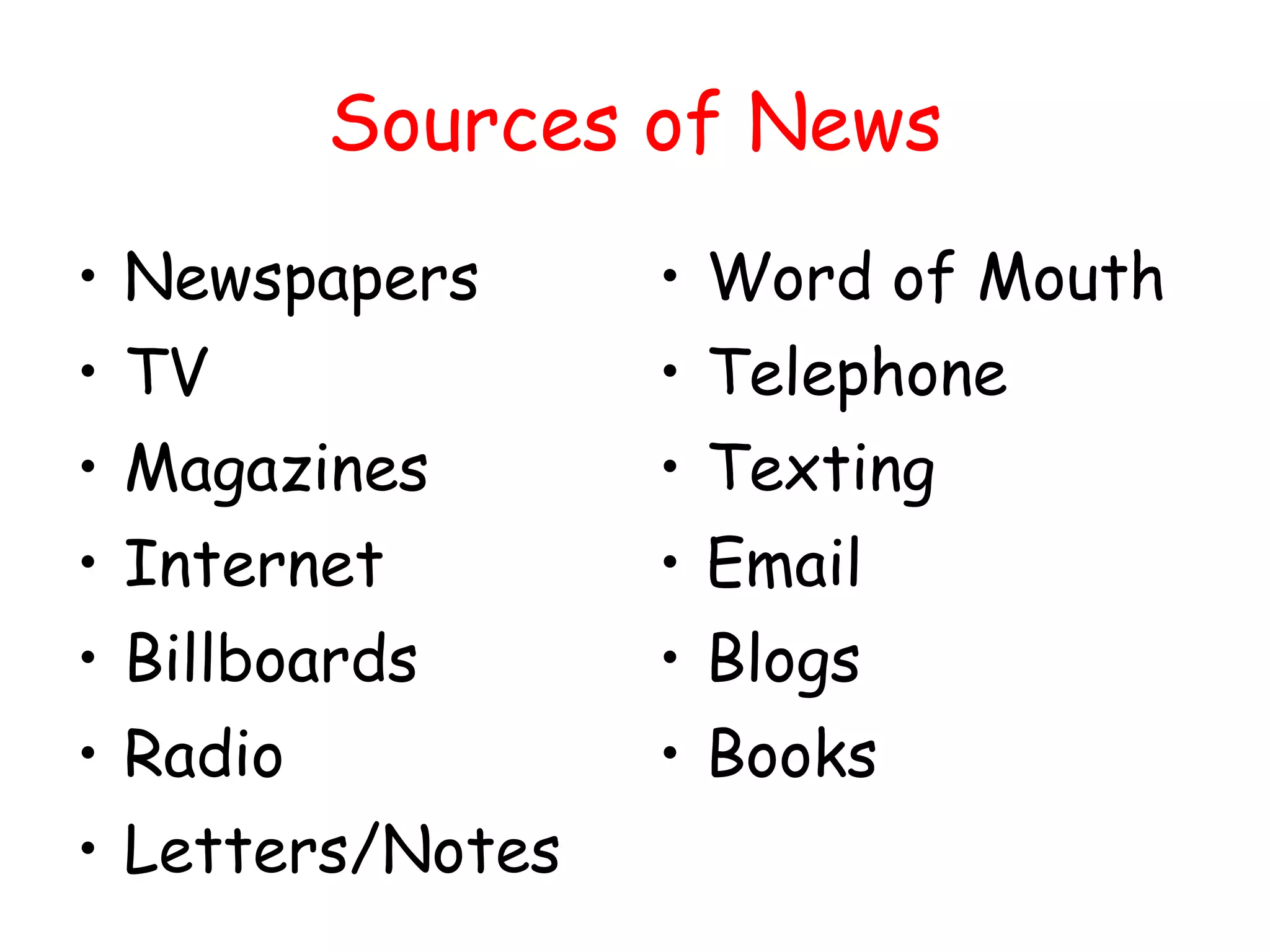 News Basics PPT News basics ppt