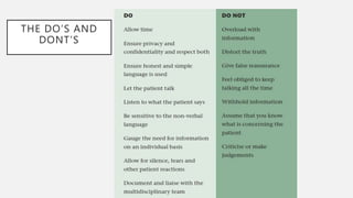 THE DO’S AND
DONT’S
 