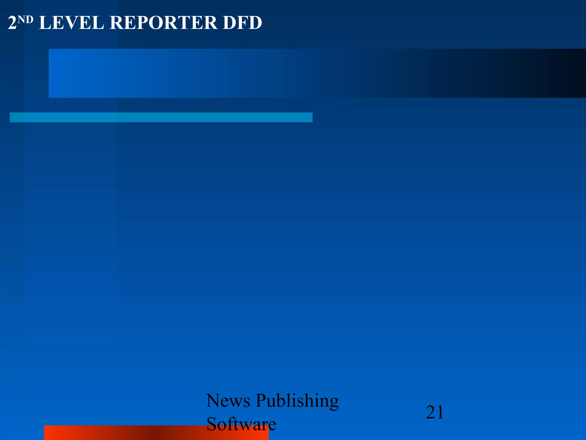 2ND LEVEL REPORTER DFD




                 News Publishing
                                   21
                 Software
 