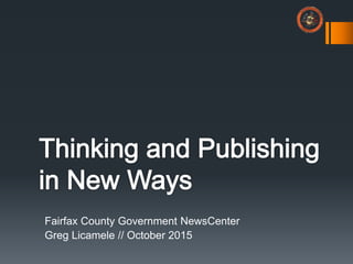 Fairfax County Government NewsCenter
Greg Licamele // October 2015
 