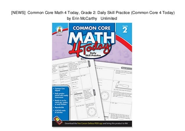 [NEWS] Common Core Math 4 Today, Grade 2: Daily Skill Practice (Common ...