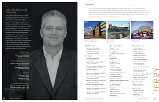 Terry Rucker

                                                           Terry’s diverse experience includes municipal projects such as police and ﬁre stations, to detention facilities and
     Terry Rucker AIA, NCARB                               national guard armories; educational projects including school administrative facilities, new elementary schools and
     Principal in Charge                                   multiple renovations and remodels; ofﬁce buildings and ofﬁce complexes; large retail developments to individual tenant
                                                           improvements and build-to-suit projects; mixed-use developments which include a mix of residential and retail users;
     Terry joined SEM Architects in 1996.
                                                           medical ofﬁce buildings, restaurants and ﬁnancial institutions.
     His technical expertise and experience
     with client and staff relationships
     maintains a strong consistency in our
     ofﬁce productivity. Terry’s dedication to
     serving our clients has resulted in multiple
     clients having been with SEM for over
     20 years. Terry has extensive experience
     in project and resource management,
     focusing on commercial development,
     retail development and build-to-suit
     applications. His studio’s expertise in
     these project types brings a strong balance    Westmoor Building 10                           CornerStar                                       Tiffany Plaza
     to the integration of tenants, and end
     users. Terry’s strengths are dealing with
     a speciﬁc tenant prototype requirements        Mixed-Use                                      Restaurant                                       Municipal
     and client/landlord expectations.                Silverthorne Town Center                       Gelazzi                                          Fire Sub Station #1*
                                                       Silverthorne, Colorado                          Houston, Texas                                  Clovis, New Mexico
                                                      Crystal River Marketplace                      Pan Asia Bistro                                  Fire Sub Station #2*
                               Education               Carbondale, Colorado                            Douglas County, Colorado                        Clovis, New Mexico
                      Bachelor of Architecture                                                                                                        National Guard Armory*
                          Texas Tech University     Office                                         Retail
                                                                                                                                                       Clovis, New Mexico
                                                      Dove Valley Business Park                      Arvada Ridge
                                                       Centennial, Colorado                            Arvada, Colorado                               Clovis Police Headquarters*
               Industry affiliations                                                                                                                   Clovis, New Mexico
                                                      Eldon W. Smith Architects Office*              Biondi Jewelers
             National Council of Architectural         Clovis, New Mexico                              Aurora, Colorado                               Clovis Public Library*
                         Registration Boards                                                                                                           Clovis, New Mexico
                                                      The Shane Company Corporate Office             CornerStar
                     International Council of                                                          Aurora, Colorado                               Curry County Detention Center*
                                                       Greenwood Village, Colorado
                           Shopping Centers                                                                                                            Clovis, New Mexico
                                                      The Quad at Lowry 1-3                          Harmony Marketplace
                                                                                                       Ft. Collins, Colorado                          Mesh Elementary School*
                                                       Denver, Colorado
                                                                                                                                                       Clovis, New Mexico
                                    License           Westmoor Technology Park Bldg 1 & 2            Lakeside Mall Redevelopment
                                                                                                       Lakeside, Colorado                             New Mexico - American Water Co.*
                           Colorado: 305272            Westminster, Colorado
                                                                                                                                                       Clovis, New Mexico
                               Texas: 20048           Westmoor Technology Park Bldg 3 & 4            Lakeside Retail Building
                                                                                                       Lakeside, Colorado                             Valencia Elementary School*
                           Minnesota: 45559            Westminster, Colorado
                               Nevada: 6000                                                                                                            Fortales, New Mexico
                                                      Westmoor Technology Park Bldg 5 & 6            Sheridan Crossing Shopping Center
                                                       Westminster, Colorado                           Westminster, Colorado                        Financial
                 Previous experience                                                                 The Shane Company                                Bellco Credit Union
                                                      Westmoor Technology Park Bldg 7
          Eldon W. Smith AIA: 1986 - 1996              Westminster, Colorado                           Various Locations                               Various Locations
           Ritter & Associates: 1985 - 1986                                                          Tiffany Plaza
                                                      Westmoor Technology Park Bldg 8 & 9                                                           Medical
 Richard O. Haness Architects: 1984 - 1985                                                             Denver, Colorado
                                                       Westminster, Colorado
                                                                                                                                                      20 Mile Orthodontics
                                                      Westmoor Technology Park Bldg 10               Town Center North                                 Parker, Colorado
                                                       Westminster, Colorado                           Highlands Ranch, Colorado
                                                                                                                                                      Urgent Care
                                                                                                     Trice Jewelers                                    Clovis, New Mexico
                                                                                                       Aurora, Colorado
37           SEM ARCHITECTS                         * Project completed prior to joining SEM                                                                     SEM ARCHITECTS          38
 