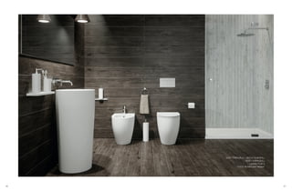 40 41
VASO SOSPESO BULL - SEDILE SLIM BULL
BIDET SOSPESO BULL
LAVABO FLAT 6 IN SOLID SURFACE
VASCA BULL IN SOLID SURFACE
VASO TERRA BULL - SEDILE SLIM BULL
BIDET TERRA BULL
LAVABO FLAT 5
“TUTTO IN FINITURA PANNA”
 