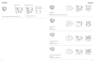 82 83
Bull500
_SCHEDA TECNICA SCARICO TRASLATO WC BULL 500
Ceramica Esedra S.r.l.
Località Quartaccio, snc · 01034 Fabrica di Roma (VT)
Tel. +39 0761 541055 · Fax +39 0761 598449
Info@ceramicaesedra.com · www.ceramicaesedra.com
made in italy
SERIES: BULL
OBJECT: SCARICO TRASLATO
180
#
420 420
Art. C2
Art. E2
C2 C2+E2 C2+E2
170 mm 150 mm 190 mm
vecchio impianto vaso su vecchio impianto
Ceramica Esedra S.r.l.
Località Quartaccio, snc · 01034 Fabrica di Roma (VT)
Tel. +39 0761 541055 · Fax +39 0761 598449
Info@ceramicaesedra.com · www.ceramicaesedra.com
made in italy
180
#
420 420
Art. C2
Art. E2
C2 C2+E2 C2+E2
170 mm 150 mm 190 mm
vecchio impianto vaso su vecchio impianto
Ceramica Esedra S.r.l.
Località Quartaccio, snc · 01034 Fabrica di Roma (VT)
Tel. +39 0761 541055 · Fax +39 0761 598449
Info@ceramicaesedra.com · www.ceramicaesedra.com
made in italy
SERIES: BULL
OBJECT: SCARICO TRASLATO
180
#
420 420
Art. C2
Art. E2
C2 C2+E2 C2+E2
170 mm 150 mm 190 mm
vecchio impianto vaso su vecchio impianto
Ceramica Esedra S.r.l.
Località Quartaccio, snc · 01034 Fabrica di Roma (VT)
Tel. +39 0761 541055 · Fax +39 0761 598449
Info@ceramicaesedra.com · www.ceramicaesedra.com
made in italy
SERIES: BULL
OBJECT: SCARICO TRASLATO
180
#
420 420
Art. C2
Art. E2
C2 C2+E2 C2+E2
170 mm 150 mm 190 mm
vecchio impianto vaso su vecchio impianto
Ceramica Esedra S.r.l.
Località Quartaccio, snc · 01034 Fabrica di Roma (VT)
Tel. +39 0761 541055 · Fax +39 0761 598449
Info@ceramicaesedra.com · www.ceramicaesedra.com
made in italy
OBJECT: SCARICO TRASLATO
180
#
420 420
Art. C2
Art. E2
C2 C2+E2 C2+E2
170 mm 150 mm 190 mm
vecchio impianto vaso su vecchio impianto
Ceramica Esedra S.r.l.
Località Quartaccio, snc · 01034 Fabrica di Roma (VT)
Tel. +39 0761 541055 · Fax +39 0761 598449
Info@ceramicaesedra.com · www.ceramicaesedra.com
made in italy
180
#
420 420
Art. C2
Art. E2
C2 C2+E2 C2+E2
170 mm 150 mm 190 mm
vecchio impianto vaso su vecchio impianto
Ceramica Esedra S.r.l.
Località Quartaccio, snc · 01034 Fabrica di Roma (VT)
Tel. +39 0761 541055 · Fax +39 0761 598449
Info@ceramicaesedra.com · www.ceramicaesedra.com
made in italy
SERIES: BULL
OBJECT: SCARICO TRASLATO
180
#
420 420
Art. C2
Art. E2
C2 C2+E2 C2+E2
170 mm 150 mm 190 mm
vecchio impianto vaso su vecchio impianto
Esempio vecchio impianto
Example old plant
Vaso Bull 500 su vecchio impianto
Wc Bull 500 installed on the old plant
L’eccentrico deve essere a filo pavimento
Must be plain as ground level
Quadra
_WC QUADRA
Art. WCQD
Vaso con scarico a parete trasformabile a pavimento tramite curva tecnica
Free standing wc with wall trap chargeable into floor trap by technical bend
_BIDET QUADRA
Art. BDQD
Bidet monoforo a terra
Free standing single hole bidet
_WC QUADRA SOSPESO
Art. WCSQD
Vaso sospeso con fissaggio a scomparsa
Wall hung wc with hidden fixing
355
310
195
410
430
170
100
ø100 ø55
410 240
150
170
430 100
250
110
550
Ø 45
140
200
360
Ceramica Esedra S.r.l.
Località Quartaccio, snc · 01034 Fabrica di Roma (VT)
Tel. +39 0761 541055 · Fax +39 0761 598449
Info@ceramicaesedra.com · www.ceramicaesedra.com
SERIES: QUADRA
OBJECT: WC SOSPESO
Art. WCSQD
made in italy
235
330 365
290
180
420
550
360
ø100
ø55
Ceramica Esedra S.r.l.
Località Quartaccio, snc · 01034 Fabrica di Roma (VT)
Tel. +39 0761 541055 · Fax +39 0761 598449
Info@ceramicaesedra.com · www.ceramicaesedra.com
SERIES: QUADRA
OBJECT: WC SOSPESO
Art. WCSQD
made in italy
235
330 365
290
180
420
550
360
ø100
ø55
SERIES: QUADRA
OBJECT: WC
550
360
355
310
195
410
430
170
100
ø100 ø55
410 240
150
170
430 100
250
110
550
Ø 45
140
200
360
Ceramica Esedra S.r.l.
Località Quartaccio, snc · 01034 Fabrica di Roma (VT)
Tel. +39 0761 541055 · Fax +39 0761 598449
Info@ceramicaesedra.com · www.ceramicaesedra.com
SERIES: QUADRA
OBJECT: WC SOSPESO
Art. WCSQD
made in italy
235
330 365
290
180
420
550
360
ø100
ø55
SERIES: QUADRA
OBJECT: WC SOSPESO
330 365
180
420
550
360
ø100
ø55
355
310
195
410
430
170
100
ø100 ø55
410 240
150
170
430 100
250
110
550
Ø 45
140
200
360
Ceramica Esedra S.r.l.
Località Quartaccio, snc · 01034 Fabrica di Roma (VT)
Tel. +39 0761 541055 · Fax +39 0761 598449
Info@ceramicaesedra.com · www.ceramicaesedra.com
SERIES: QUADRA
OBJECT: WC SOSPESO
Art. WCSQD
made in italy
235
330 365
290
180
420
550
360
ø100
ø55
Ceramica Esedra S.r.l.
Località Quartaccio, snc · 01034 Fabrica di Roma (VT)
Tel. +39 0761 541055 · Fax +39 0761 598449
Info@ceramicaesedra.com · www.ceramicaesedra.com
SERIES: QUADRA
OBJECT: WC SOSPESO
Art. WCSQD
made in italy
235
330 365
290
180
420
550
360
ø100
ø55
_WC QUADRA SOSPESO NO RIM
Art. WCSQDR
Vaso sospeso rimless con fissaggio a scomparsa
Rimless wall hung wc with hidden fixing
 
