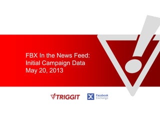 FBX In the News Feed:
Initial Campaign Data
May 20, 2013
 