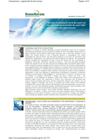 Greenactions - opportunità di innovazione                                                               Pagina 1 di 4




...