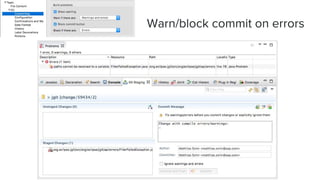 Warn/block commit on errors
 