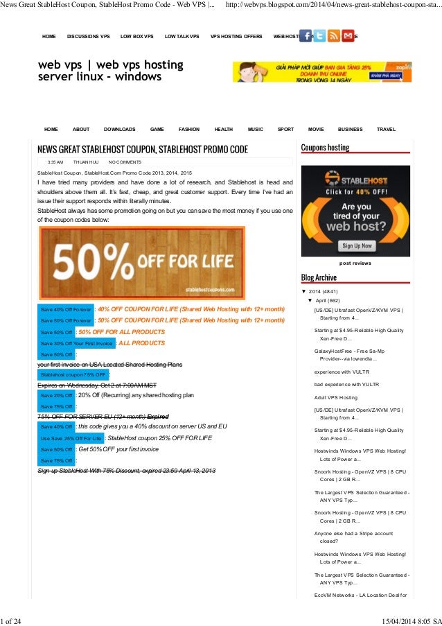 Vps hosting coupons
