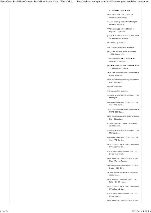 Vps hosting coupons