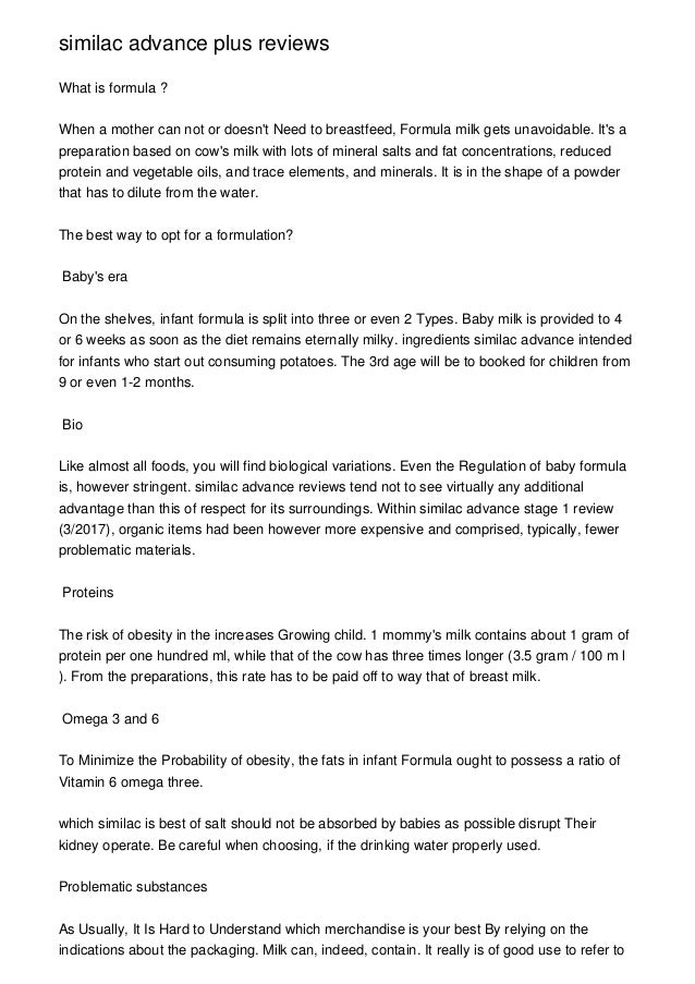 similac advance plus 1