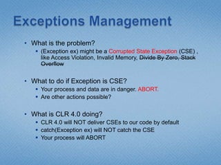 Exceptions ManagementThis code is bad!WHY?!!!