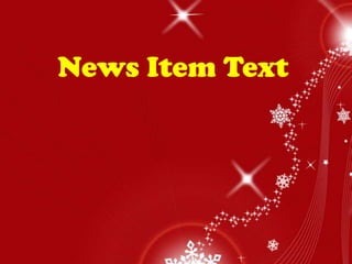 News Item Text

 