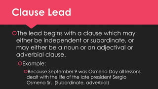 Types of News Lead | PPTX