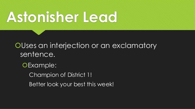 Types of News Lead