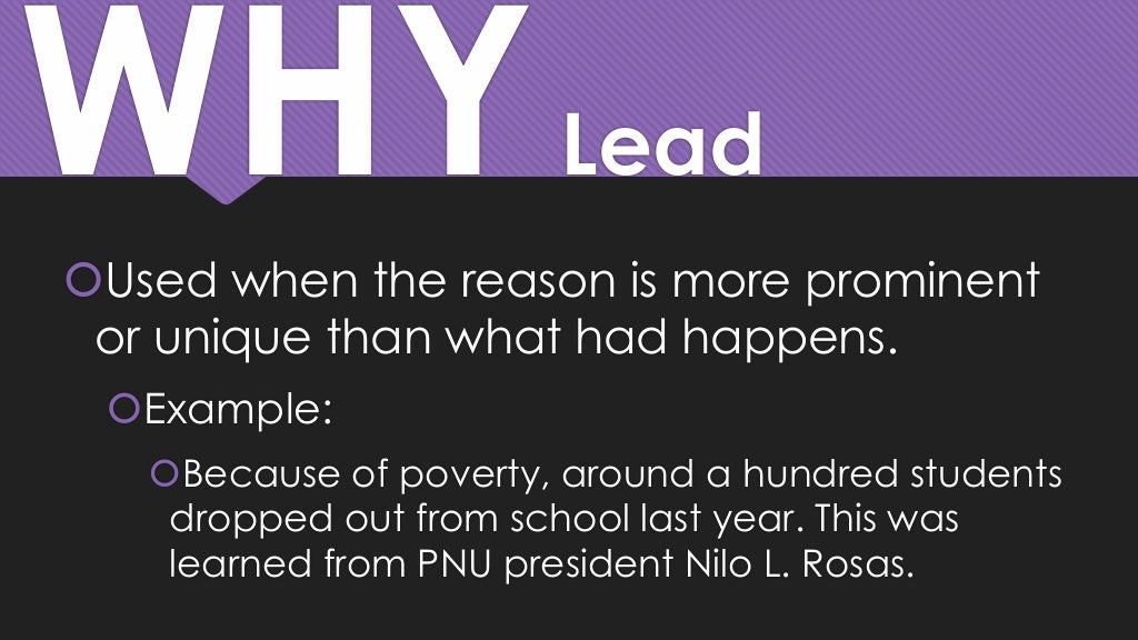 Types Of News Lead