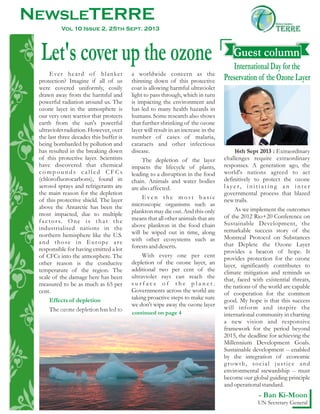 Ozone Day-2013 Special newsLeTERRE 