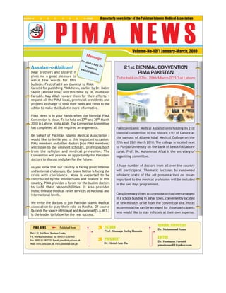 PIMA News Letter