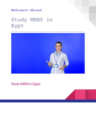 Mediseats Abroad
Study MBBS in
Eypt
Study MBBSin Egypt
 