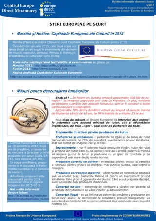 Buletin informativ electronic lunar
 Centrul Europe                                                                       ...