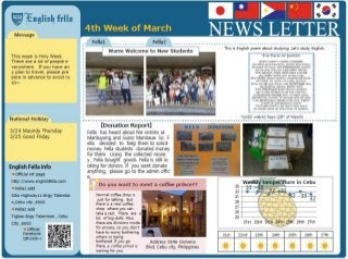 Bản tin tuần 4 tháng 3-2016 trường Anh ngữ FELLA