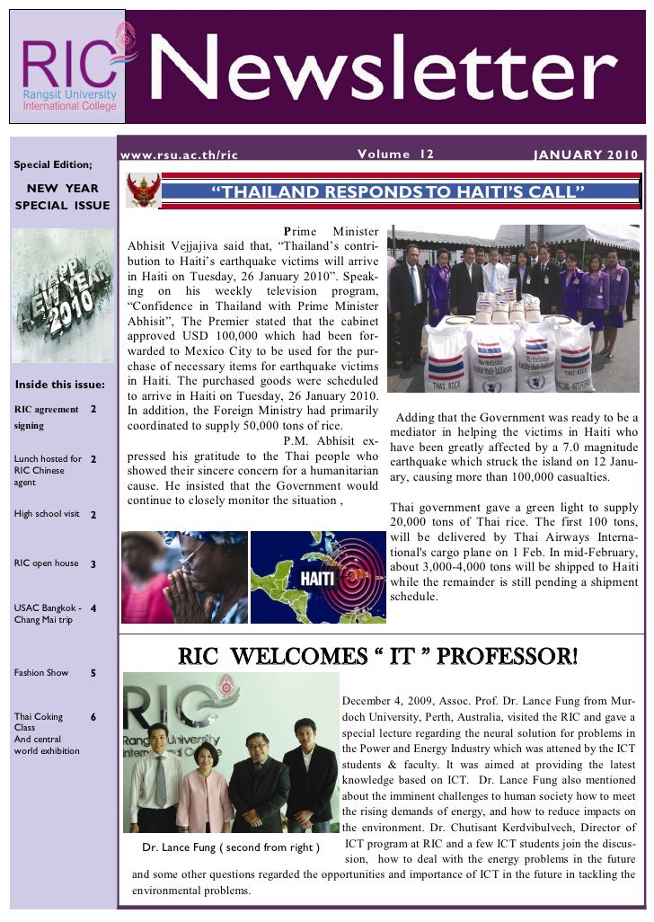 The Newsletter New Issue ric newsletter january issue The Newsletter New Issue ric newsletter january issue