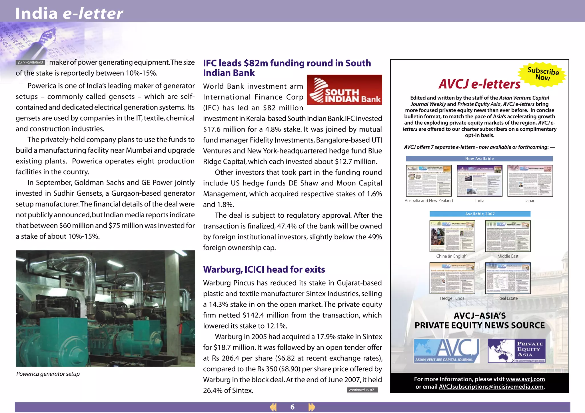 AVCJ - News Letter Oct 15 2007