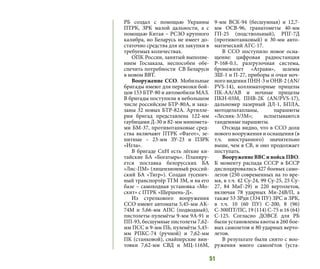 51
РБ создал с помощью Украины
ПТРК, ЗРК малой дальности, а с
помощью Китая – РСЗО крупного
калибра, но Беларусь не имеет до-
статочно средства для их закупки в
требуемых количествах.
ОПК России, занятый выполне-
нием Госзаказа, неспособен обе-
спечить потребности СВ Беларуси
в новом ВВТ.
Вооружение ССО. Мобильные
бригады имеют для перевозки бой-
цов 153 БТР-80 и автомобили МАЗ.
В бригады поступили в небольшом
числе российские БТР-80А, и зака-
заны 32 новых БТР-82А. Артилле-
рия бригад представлена 122-мм
гаубицами Д-30 и 82-мм миномета-
ми БМ-37, противотанковые сред-
ства включают ПТРК «Фагот», зе-
нитные – 23-мм ЗУ-23 и ПЗРК
«Игла».
В бригаде СпН есть лёгкие ки-
тайские БА «Богатырь». Планиру-
ется поставка белорусских БА
«Лис-ПМ» (лицензионный россий-
ский БА «Тигр»). Создан гусенич-
ный транспортёр ТГМ 3М, и на его
базе – самоходная установка «Мо-
скит» с ПТРК «Шершень-Д».
Из стрелкового вооружения
ССО имеют автоматы 5,45-мм АК-
74М и 5,66-мм АПС (подводный),
пистолеты-пулемёты 9-мм 9A-91 и
ПП-93, бесшумные пистолеты 7,62-
мм ПСС и 9-мм ПБ, пулемёты 5,45-
мм РПКС-74 (ручной) и 7,62-мм
ПК (станковой), снайперские вин-
товки 7,62-мм СВД и МЦ-116М,
9-мм ВСК-94 (бесшумная) и 12,7-
мм ОСВ-96, гранатометы 40-мм
ГП-25 (подствольный), РПГ-7Д
(противотанковый) и 30-мм авто-
матический АГС-17.
В ССО поступило новое осна-
щение: цифровая радиостанция
Р-168-0.1, разгрузочная система,
бронежилет «Атравм», шлемы
ЗШ-1 и П-27, приборы и очки ноч-
ного видения ПНН-3 и ОНВ-2 (AN/
PVS-14), коллиматорные прицелы
ПК-АА/АВ и ночные прицелы
ПКН-03М, ПНВ-2К (AN/PVS-17),
дальномер лазерный ДЛ-1, БПЛА,
мотодельтапланы, парашюты
«Лесник-3/3М»; испытываются
тандемные парашюты.
Отсюда видно, что в ССО доля
нового вооружения и оснащения (в
т.ч. иностранного) значительно
выше, чем в СВ, и оно продолжает
поступать.
Вооружение ВВС и войск ПВО.
К моменту распада СССР в БССР
дислоцировались 427 боевых само-
летов (250 современных на то вре-
мя, в т.ч. 42 Су-24, 99 Су-25, 25 Су-
27, 84 МиГ-29) и 220 вертолетов,
включая 78 ударных Ми-24В/П, а
также 53 ЗРдн (334 ПУ) ЗРС и ЗРК,
в т.ч. 10 (60 ПУ) С-200, 8 (96)
С-300ПТ/ПС, 19 (114) С-75 и 16 (64)
С-125. Согласно ДОВСЕ для РБ
были установлены квоты в 260 бое-
вых самолетов и 80 ударных верто-
летов.
В результате были снято с воо-
ружения много самолётов (уста-
 